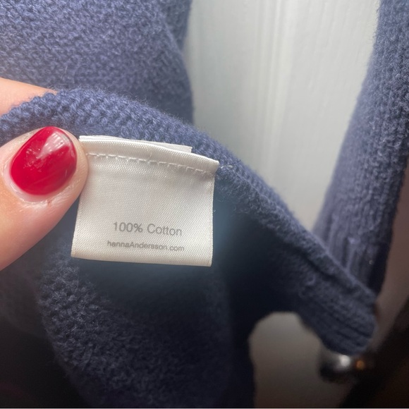 Hanna Anderson Floral Embroidered Sweater Shawl Neck Toggle Cardigan Size Small - Picture 5 of 6